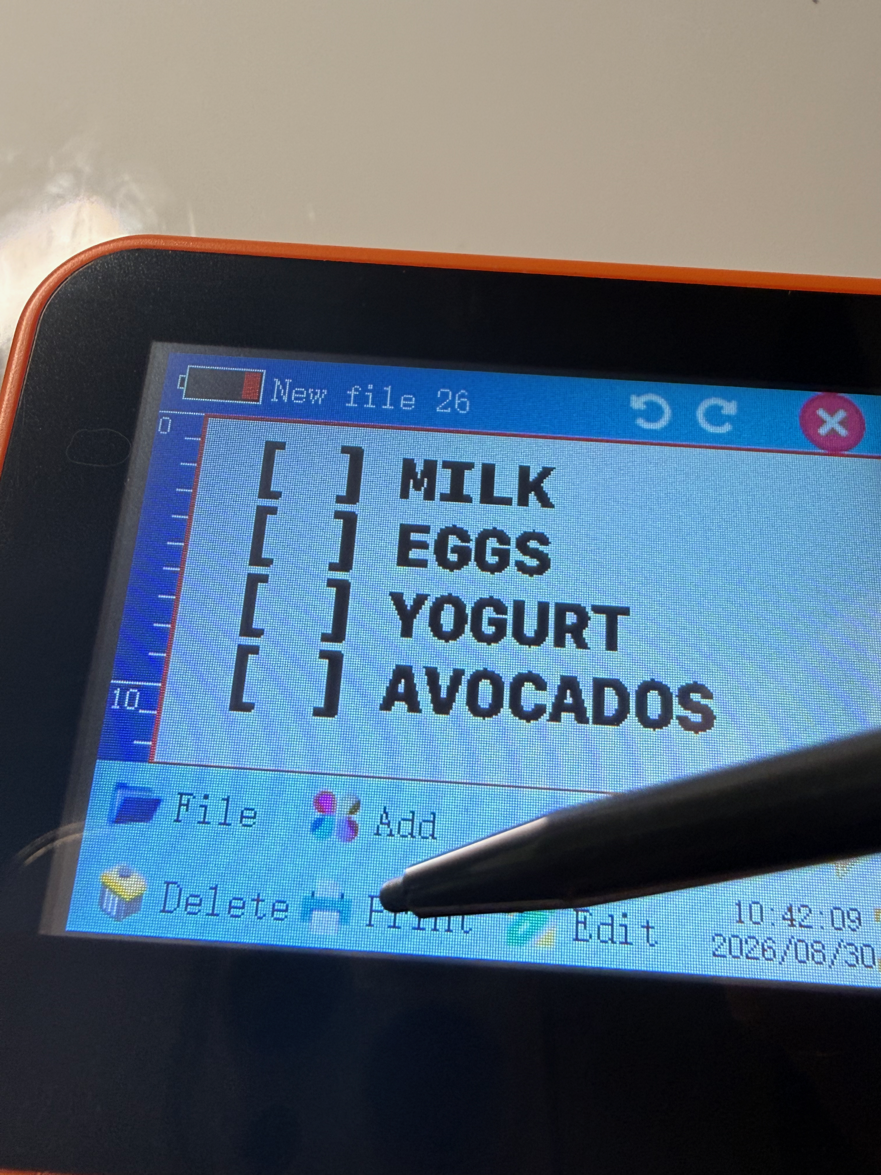 Tap 'Print' button on printer screen