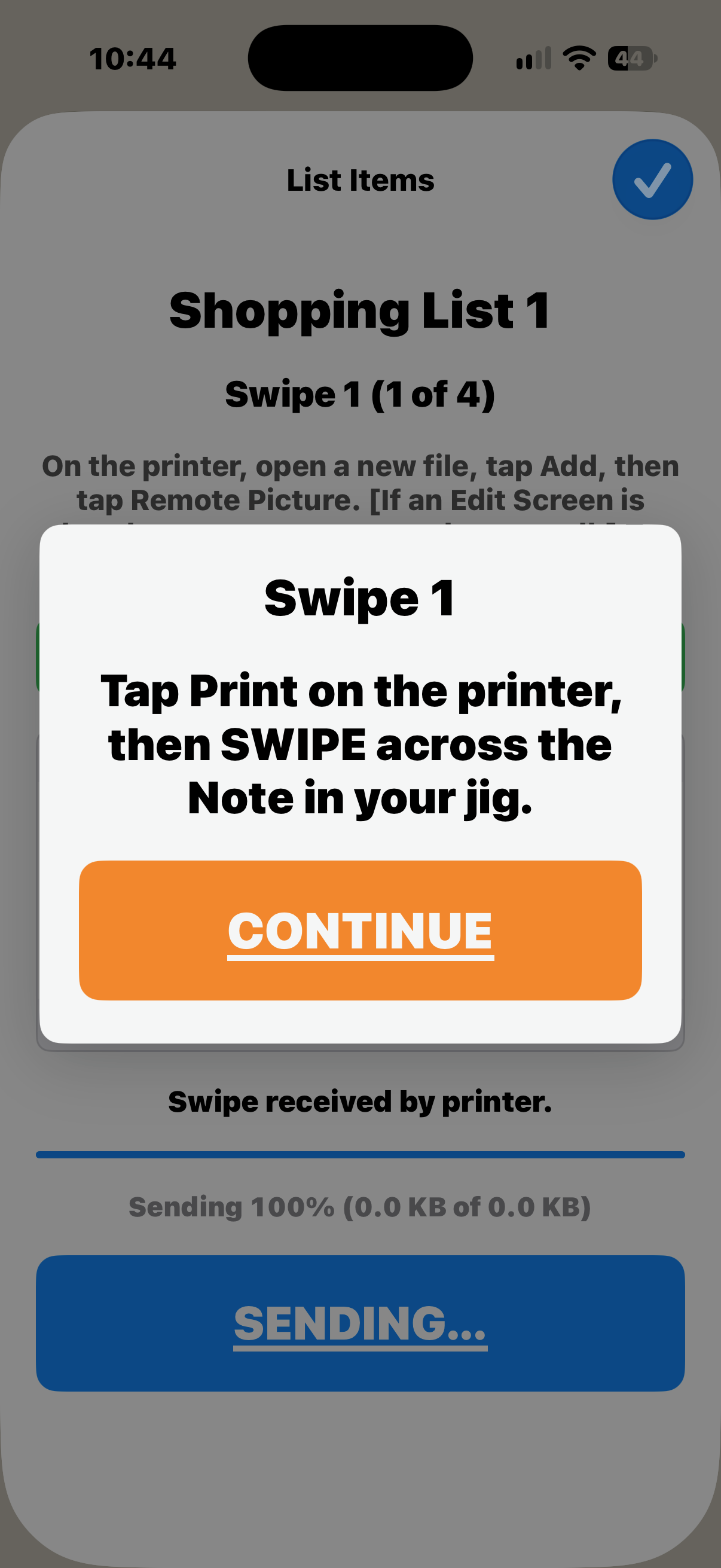 LISTS app instruction