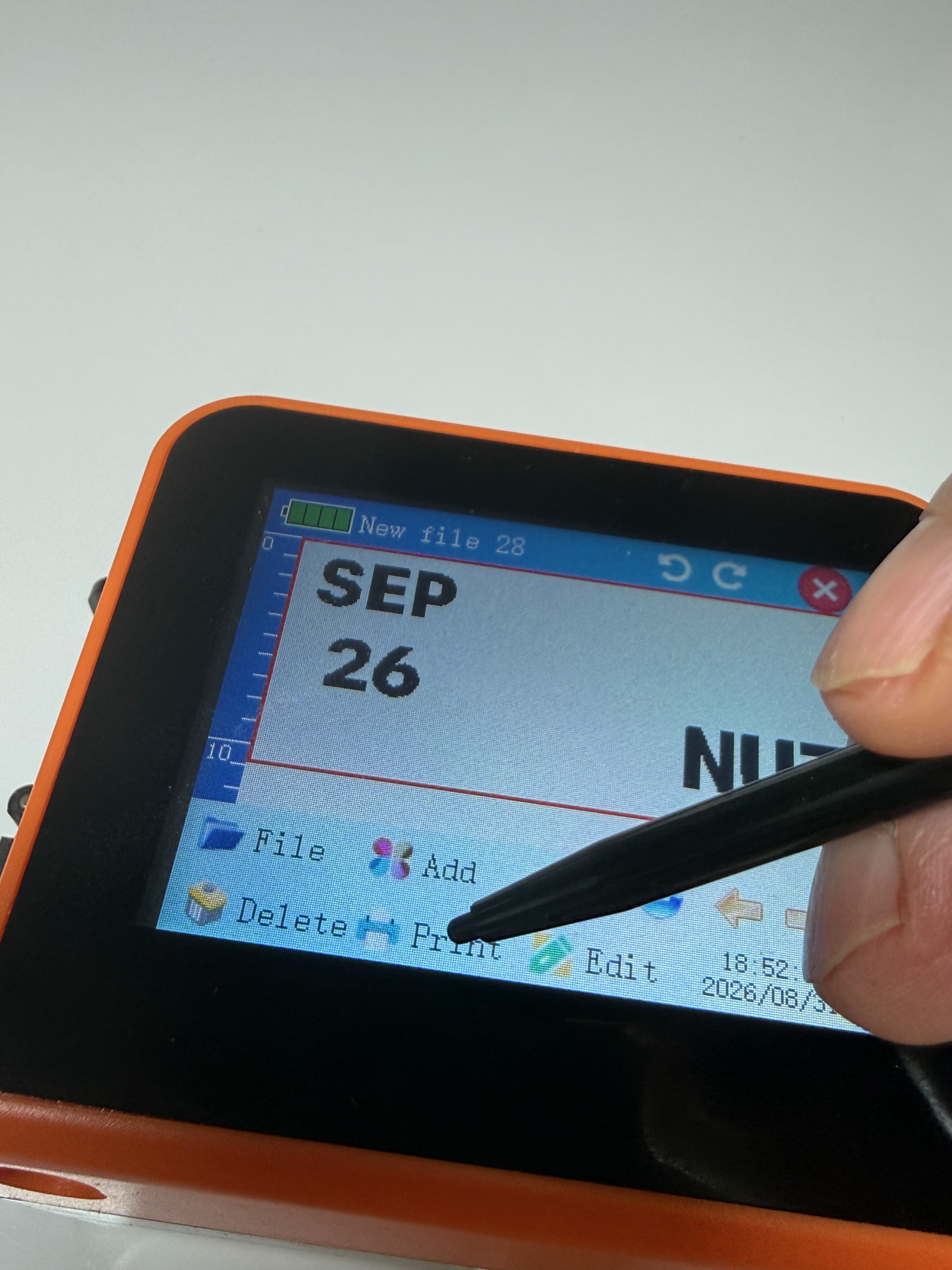 Tap 'Print' button on printer screen